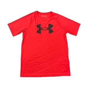 Under Armour Boy's Big Logo Short Sleeve Super Soft T-Shirt, 1363283 - Red